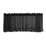 Max Embroidered Window Voile Sheer Curtain Valance Tiers Black-Valance-137x61cm