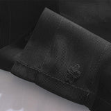 Max Embroidered Window Voile Sheer Curtain Valance Tiers Black-Valance-137x61cm