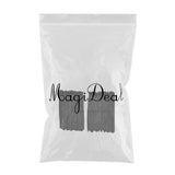 Max Embroidered Window Voile Sheer Curtain Valance Tiers Black-2 Tiers-74x61cm