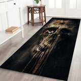Max 3D Living Room Area Rug Runner Anti-Skid Floor Mat Carpet Skull