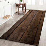 Max 3D Living Room Area Rug Runner Anti-Skid Floor Mat Carpet Wooden Board