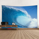 Max 3D Wall Hanging Tapestry Bedspread Beach Towel Blanket Seawave