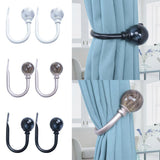 Maxbell 2pcs Curtain Holdbacks Voile Drapery Holder Wall Hook with Ball Finials A