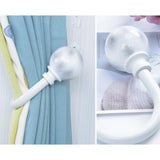 Maxbell 2pcs Curtain Holdbacks Voile Drapery Holder Wall Hook with Ball Finials A