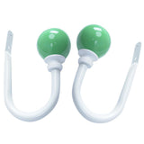 Maxbell 2pcs Curtain Holdback Draperies Holder with Colorful Ball Finials Green