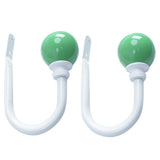 Maxbell 2pcs Curtain Holdback Draperies Holder with Colorful Ball Finials Green