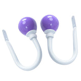 Maxbell 2pcs Curtain Holdback Draperies Holder with Colorful Ball Finials Purple