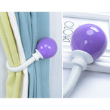 Maxbell 2pcs Curtain Holdback Draperies Holder with Colorful Ball Finials Purple