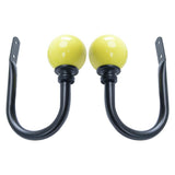 Maxbell 2pcs Decorative Metal Iron Curtain Drapery Holdbacks Wall Hooks Yellow