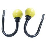 Maxbell 2pcs Decorative Metal Iron Curtain Drapery Holdbacks Wall Hooks Yellow
