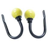 Maxbell 2pcs Decorative Metal Iron Curtain Drapery Holdbacks Wall Hooks Yellow