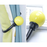 Maxbell 2pcs Decorative Metal Iron Curtain Drapery Holdbacks Wall Hooks Yellow