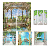 Maxbell 2 Panels 3D Digital Print Curtain Drapes+Hook+Mute Ring, Home Decor Style_4