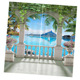 Maxbell 2 Panels 3D Digital Print Curtain Drapes+Hook+Mute Ring, Home Decor Style_4