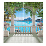 Maxbell 2 Panels 3D Digital Print Curtain Drapes+Hook+Mute Ring, Home Decor Style_4