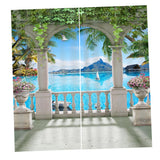 Maxbell 2 Panels 3D Digital Print Curtain Drapes+Hook+Mute Ring, Home Decor Style_4