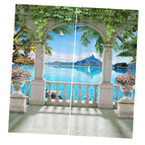 Maxbell 2 Panels 3D Digital Print Curtain Drapes+Hook+Mute Ring, Home Decor Style_4