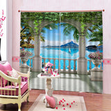 Maxbell 2 Panels 3D Digital Print Curtain Drapes+Hook+Mute Ring, Home Decor Style_4