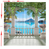 Maxbell 2 Panels 3D Digital Print Curtain Drapes+Hook+Mute Ring, Home Decor Style_4