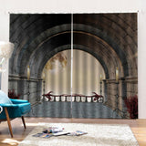 Maxbell 2 Panels 3D Digital Print Curtain Drapes+Hook+Mute Ring, Home Decor Style_13