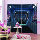 Maxbell 2 Panels 3D Digital Print Curtain Drapes+Hook+Mute Ring, Home Decor Style_18