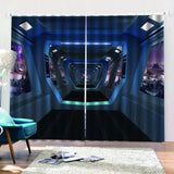 Maxbell 2 Panels 3D Digital Print Curtain Drapes+Hook+Mute Ring, Home Decor Style_18