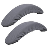 Max 1 Pair Stretch Chair Armrest Covers Desk Chair Arm Slip-Cover Gray