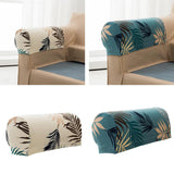 Max 2pcs Non-slip Stretch Polyester Furniture Sofa Armrest Cover Protector Beige