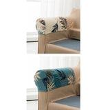 Max 2pcs Non-slip Stretch Polyester Furniture Sofa Armrest Cover Protector Beige