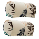 Max 2pcs Non-slip Stretch Polyester Furniture Sofa Armrest Cover Protector Beige