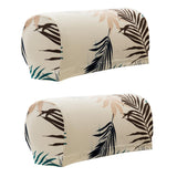 Max 2pcs Non-slip Stretch Polyester Furniture Sofa Armrest Cover Protector Beige