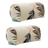 Max 2pcs Non-slip Stretch Polyester Furniture Sofa Armrest Cover Protector Beige