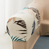 Max 2pcs Non-slip Stretch Polyester Furniture Sofa Armrest Cover Protector Beige