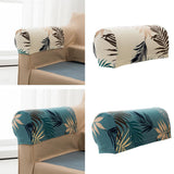 Max 2pcs Non-slip Stretch Polyester Furniture Sofa Armrest Cover Protector Beige