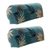 Max 2pcs Non-slip Stretch Polyester Furniture Sofa Armrest Cover Protector Green