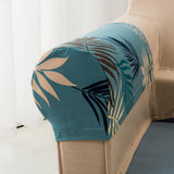Max 2pcs Non-slip Stretch Polyester Furniture Sofa Armrest Cover Protector Green