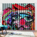 Max 2 Panels Digital Printing Light Reducing 3D Curtain for Living Room  C