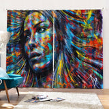 Max 2 Panels Digital Printing Light Reducing 3D Curtain for Living Room  D