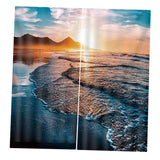 Max 2 Panels Digital Printing Light Reducing 3D Curtain for Living Room  E