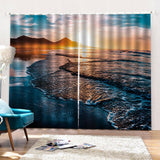 Max 2 Panels Digital Printing Light Reducing 3D Curtain for Living Room  E