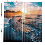 Max 2 Panels Digital Printing Light Reducing 3D Curtain for Living Room  E