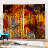 Max 2 Panels Digital Printing Light Reducing 3D Curtain for Living Room  F