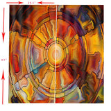 Max 2 Panels Digital Printing Light Reducing 3D Curtain for Living Room  F