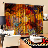 Max 2 Panels Digital Printing Light Reducing 3D Curtain for Living Room  F