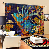 Max 2 Panels Digital Printing Light Reducing 3D Curtain for Living Room  L