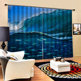 Max 2 Panels Digital Printing Light Reducing 3D Curtain for Living Room  M