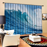 Max 2 Panels 3D Digital Print Curtain Drapes+Hook+Mute Ring Sea Turtle