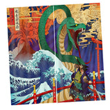 Max 2 Pcs/Panels Decorative Japanese Ukiyoe Style Digital Printing Curtain Drape