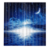 Max 2 Pcs/Panels Decorative Moon Star Cloud Image Digital Printed Curtain Drape