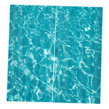 Max 2 Pcs/Panels Decorative Blue Waves Digital Printed Waterproof Curtain Drape